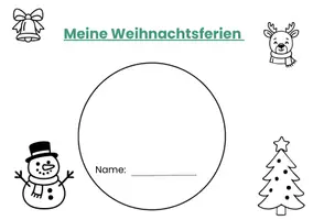 Vorschau - Arbeitsblätter - "Meine Weihnachtsferien" (1. / 2. Klasse) - Seite 1