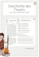 Vorschau - Unterrichtsreihen - Unterrichtsreihe Feuer: Geschichte des Feuers - Deckblatt