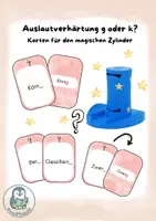 Vorschau - Stationenlernen - magischer Zylinder/Zauberzylinder - g oder k? Auslautverhärtung - Deckblatt