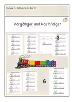 Vorschau - Arbeitsblätter - Vorgänger und Nachfolger - Klasse 1 - Deckblatt