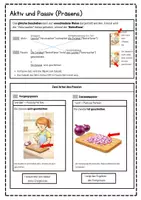 Vorschau - Arbeitsblätter - Aktiv und Passiv im Präsens - Fokus auf Rezepte - Deckblatt