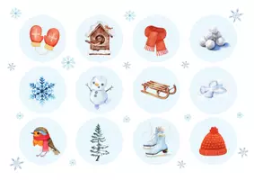 Vorschau - Arbeitsblätter - Guck nicht über die Mauer: 3 verschiedene Winterspielkarten - Deckblatt