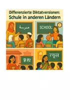 Vorschau - Arbeitsblätter - Diktat Schule in verschiedenen Ländern - Deckblatt
