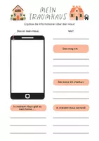 Vorschau - Arbeitsblätter - Das Traumhaus beschreiben - Arbeitsblatt - Deckblatt