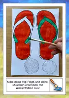 Vorschau - Mal- und Bastelvorlagen - Kunstprojekt "Strandtag" (Sommer) - Seite 1