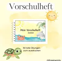 Vorschau - Arbeitsblätter - Vorschulheft zum Thema Sommer - Deckblatt