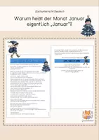 Vorschau - Arbeitsblätter - Warum heißt der Monat Januar eigentlich Januar? - Deckblatt