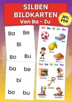 Vorschau - Arbeitsblätter - Spielerisch Lesen lernen – Mit farbigen Silbenkarten für Vorschule und Grundschule - Deckblatt