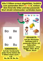 Vorschau - Arbeitsblätter - Spielerisch Lesen lernen – Mit farbigen Silbenkarten für Vorschule und Grundschule - Seite 1