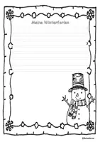 Vorschau - Arbeitsblätter - Winterferien Weihnachtsferien Schreibblatt - Seite 1