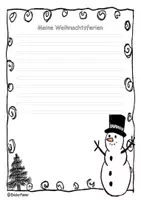 Vorschau - Arbeitsblätter - Winterferien Weihnachtsferien Schreibblatt - Seite 3