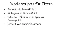 Vorschau - Merkblätter - Vorlese-Tipps für Eltern - Seite 1