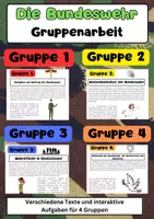 Vorschau - Arbeitsblätter - Bundeswehr Gruppenarbeit: Aufgaben, Auslandseinsätze, Wehrpflicht - Deckblatt