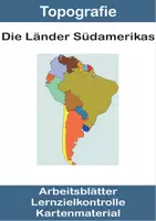 Vorschau - Arbeitsblätter - Topografie - Die Länder Südamerikas - Deckblatt
