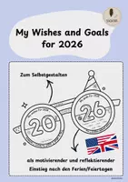 Vorschau - Arbeitsblätter - My goals for 2026 (English Version) - Deckblatt