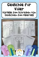 Vorschau - Arbeitsblätter - Gedichte im Hemd - Gedichte für den Vatertag - Deckblatt