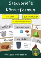 Vorschau - Arbeitsblätter - Großes Materialpaket Flächen- und Körperformen - Seite 1