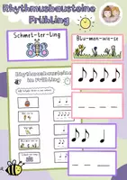 Vorschau - Arbeitsblätter - Rhythmusbausteine Frühling, Sommer, Herbst und Winter im Musikunterricht, Sparpaket - Seite 1