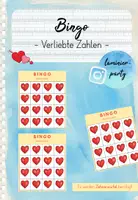 Vorschau - Spiele - Bingo: Verliebte Zahlen (Kl. 1) - Deckblatt