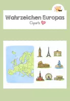 Vorschau - selbst erstellte Cliparts/Grafiken - Cliparts: Europas größte Wahrzeichen & Karte - Deckblatt