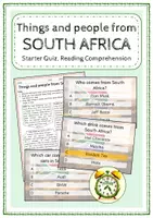 Vorschau - Arbeitsblätter - Things and people from SOUTH AFRICA (quiz, reading comprehension) - Deckblatt