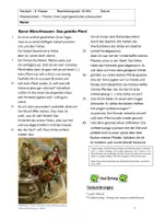 Vorschau - Klassenarbeiten - Klassenarbeit Deutsch – Eine Erzählung (Lügengeschichte) untersuchen und fortsetzen mit EHZ + Differenzierung - Seite 1