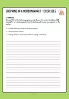 Vorschau - Arbeitsblätter - Shopping in a modern world: Reading - A2 - Seite 3