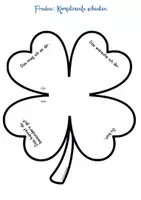 Vorschau - Mal- und Bastelvorlagen - Das Komplimente-Kleeblatt 🍀 – Soziales Lernen - Wertschätzung - Schreibanlass für Klasse 2–4 | Wir schenken uns Glück | Freebie - Seite 1
