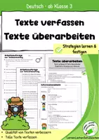 Vorschau - Fördermaterial/Inklusion - Texte verfassen – Texte überarbeiten - Schreibstrategien festigen - Deckblatt