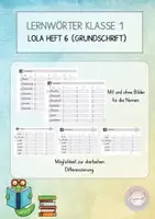 Vorschau - Arbeitsblätter - Lernwörter Klasse 1 Lola Heft 6 - Grundschrift - Deckblatt