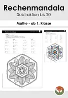 Vorschau - Arbeitsblätter - Rechenmandala: Subtraktion bis 20 - Deckblatt