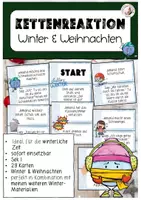 Vorschau - Spiele - Kettenrekation Winter Weihnachten Deutsch Sek I Grundschule - Deckblatt