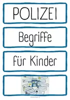 Vorschau - Bildkarten - Begriffe Thema Polizei - Deckblatt