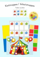 Vorschau - Fördermaterial/Inklusion - Klettmappen Farben 1zu1 zurodnen rot, gelb, blau, grün Förderschule Geistige Entwicklung - Deckblatt