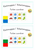Vorschau - Fördermaterial/Inklusion - Klettmappen Farben 1zu1 zurodnen rot, gelb, blau, grün Förderschule Geistige Entwicklung - Seite 2