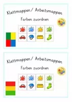 Vorschau - Fördermaterial/Inklusion - Klettmappen Farben 1zu1 zurodnen rot, gelb, blau, grün Förderschule Geistige Entwicklung - Seite 3