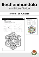 Vorschau - Arbeitsblätter - Rechenmandala: schriftliche Division - Deckblatt