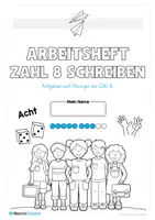 Vorschau - Arbeitsblätter - Zahl 8 schreiben lernen (20 Übungsblätter) - Seite 1