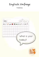 Vorschau - Arbeitsblätter - Umfrage und Sprechblasen zum Thema "hobbies" - Deckblatt