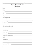 Vorschau - Arbeitsblätter - Märchen-Schreibplan (Freebie) - Seite 1