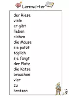 Vorschau - Arbeitsblätter - 6 Lernwörter-Listen mit je 15 Lernwörtern / Ausdrücken zur Übung der Rechtschreibung - Seite 3
