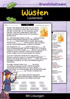 Vorschau - Arbeitsblätter - Wüsten | Lückentext | Erdkunde | Trockengebiete | Klima - Deckblatt