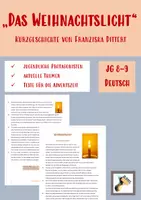 Vorschau - Text - "Weihnachtslicht" (Kurzgeschichte) Weihnachten, Weihnachtstext, Jg. 8 - Deckblatt