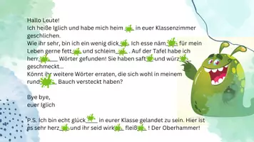 Vorschau - Arbeitsblätter - Deutsch - Lustige Übung zu den Nachsilben -ig, -lich, -isch (AB und Tafelbild) Kl. 3/4 - Seite 2