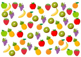 Voorbeeld - placemat tellen van fruit - Voorblad