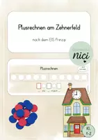 Vorschau - Aufgabenkarten - Plusrechnen am Zehnerfeld Tafel - Deckblatt