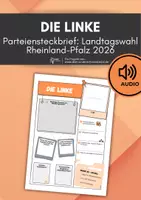 Vorschau - Arbeitsblätter - Linke: Partei-Landtagswahl Rheinland-Pfalz 2026 (+ Audioaufnahme) - Deckblatt