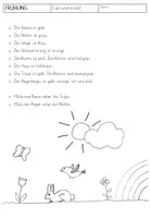 Vorschau - Arbeitsblätter - DaZ-Paket "Frühling" - Lernwörter, Maldiktat, Rätsel (4-fach differenziert) - Seite 3