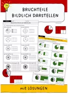 Vorschau - Arbeitsblätter - Brüche bildlich darstellen - Arbeitsblatt mit Lösungen - Deckblatt