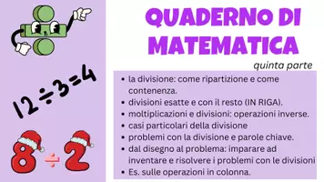anteprima - Esercizi - QUADERNO MATE classe terza (parte 5 - DIVISIONI) - Pagina di copertina